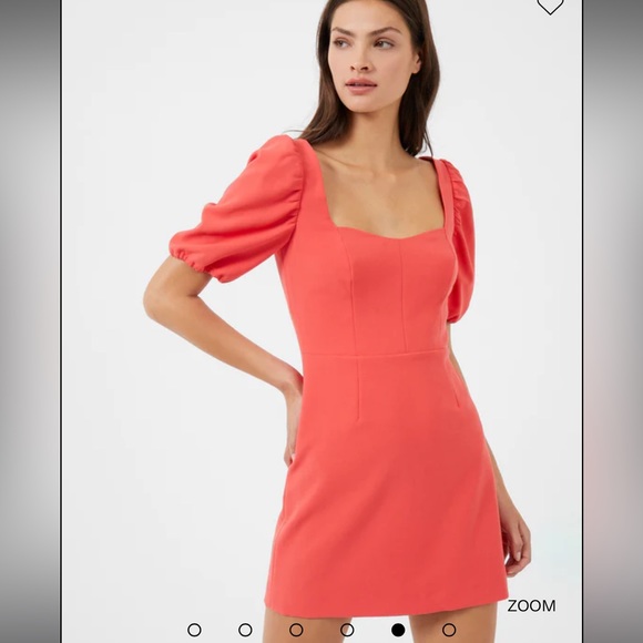 French Connection Whisper Cutout Back Dress in Hibiscus - Picture 2 of 11